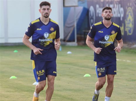 אימון ראשון במכבי ת"א. נחמיאס (באדיבות מכבי ת"א)