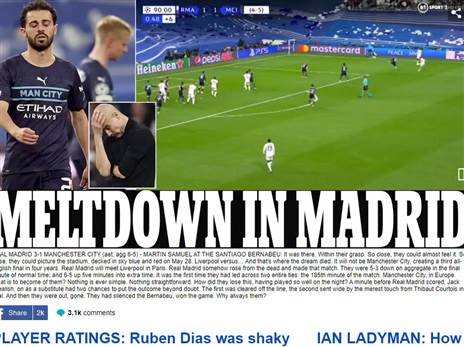 "קריסה במדריד". הדיילי מייל