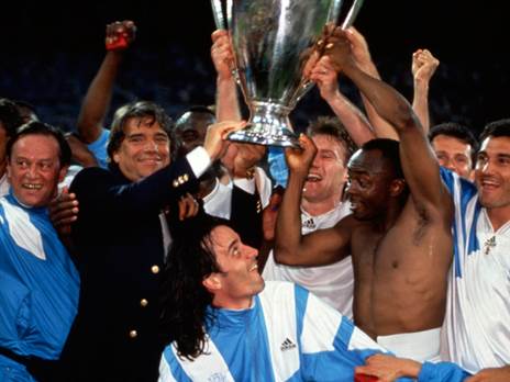 מארסיי חוגגת זכייה בליגת האלופות. השנה בה נולד אברג'ל (Photo by William STEVENS/Gamma-Rapho via Getty Images)