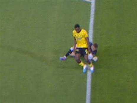 הרגע הגבולי של פרץ (צילום מסך)