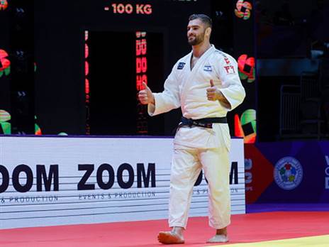 פטר פלצ`יק. נציגינו בג`ודו מכוונים לפודיום (GETTY)