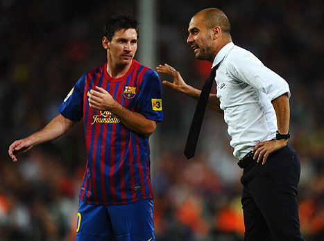 מישהו המעיט בערכו? גווארדיולה עם מסי (gettyimages)