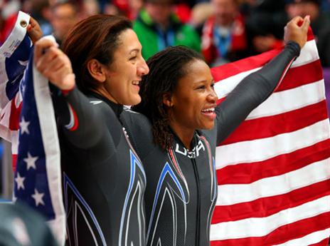 לא התאכזבו ממדליית הכסף. ממש לא. וויליאמס ומיירס (gettyimages)