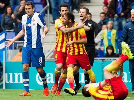 הרגע ששינה את המשחק. בארסה חוגגת (gettyimages)