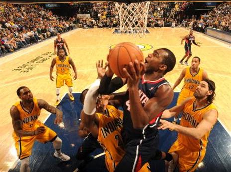 מילסאפ עושה צחוק מההגנה של הפייסרס (gettyimages)