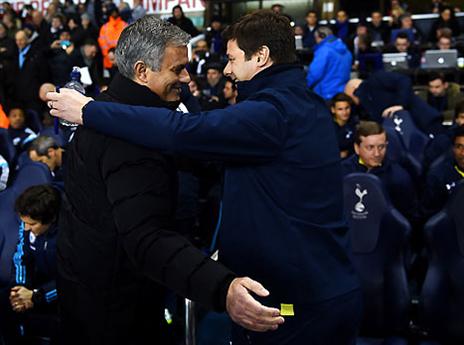 מוריניו ופוצ'טינו, התחילו בחיוכים (gettyimages)