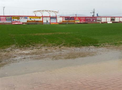 כך נראה המגרש יומיים לפני משחק