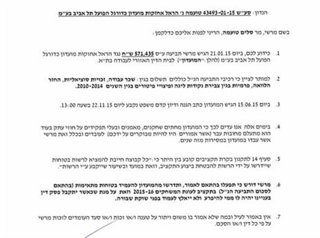 הדרישה שהועברה לבקרה. אורליצקי יתערב?