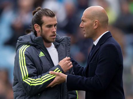 זיזו עם בייל. הוולשי יחזור במשחק הקרוב? (Getty)