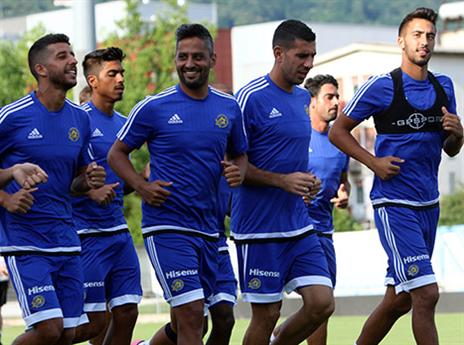 מכבי ת"א במצב רוח טוב בגוריצה (אודי ציטיאט)