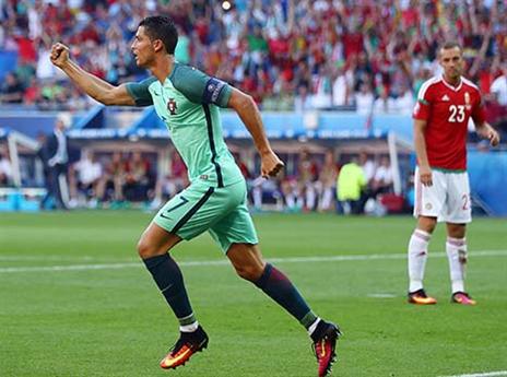 רונאלדו חוגג מול הונגריה. משחק לפנתיאון (getty)