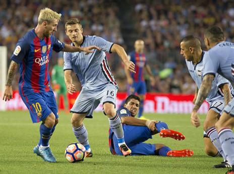 מסי מול סמפדוריה. נראה נהדר בהכנה (getty)