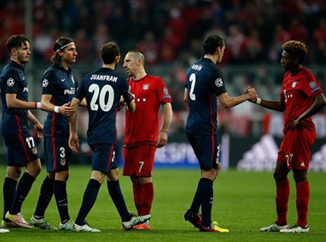 אתלטיקו חגגה על באיירן בעונה שעברה (gettyimages)