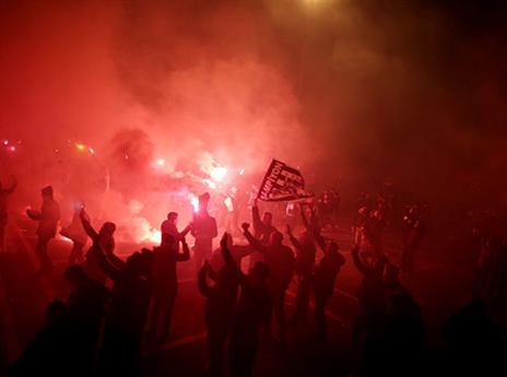 כך חוגגים אליפות ראשונה אחרי 7 שנים (getty)