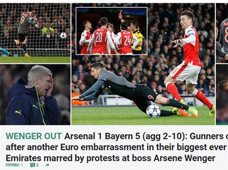 הכותרת ב"סאן". נפרדים מוונגר?