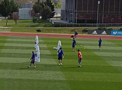 לופטגי משקיף על שחקניו באימון