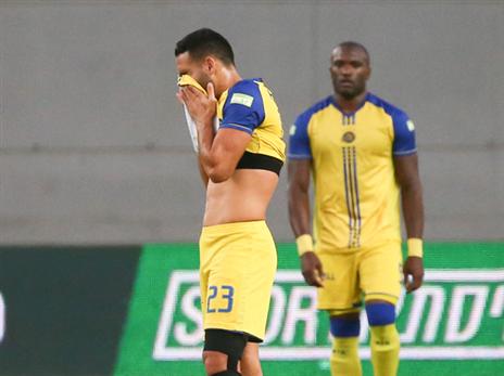 יצטערו על איבוד הנקודות. שחקני מכבי (דני מרון)