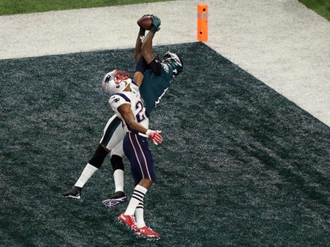 הטאצ'דאון הראשון הגיע לקראת סיום הרבע, לאחר תפיסה אדירה של ג'פרי (getty)