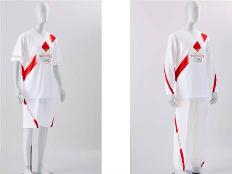 התלבושת הרשמית במסע הלפיד האולימפי (getty)