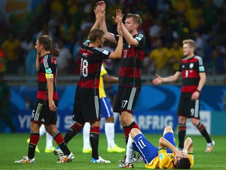 גרמניה חגגה על ברזיל האומללה (GETTY)