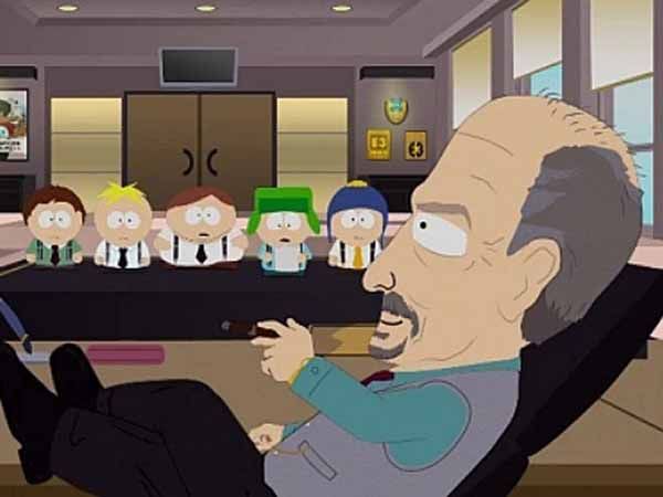 הילדים פוגשים את פיטר מור שנותן להם את הסלוגן המפורסם של EA