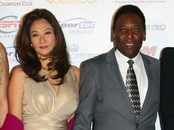 פלה ואשתו השלישית, מרשה (Vittorio Zunino Celotto/Getty Images for Golden Foot)