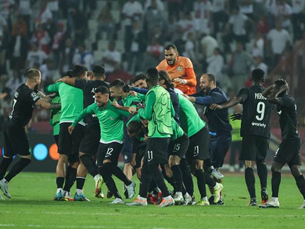 מכבי חיפה חוגגת העפלה לליגת האלופות. אירוע שגרשון לא ישכח (GETTY)