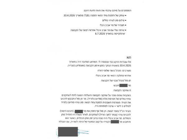 חוות הדעת שהגיעה לערוץ הספורט