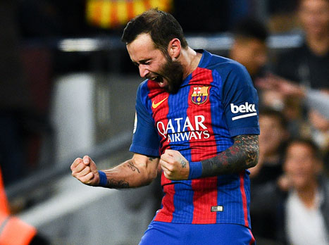 וידאל חוגג את השער החמישי. אנריקה: "הוא שוב הוכיח שהוא מוכן" (Getty)