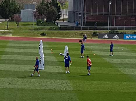 לופטגי משקיף על שחקניו באימון