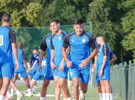 ברדה והחברים מתאמנים (באדיבות הפועל ב"ש)