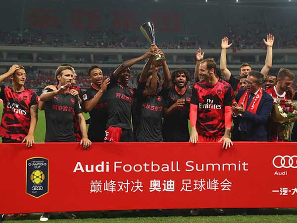 הפעם הם ניצחו את באיירן. שחקני ארסנל (Getty)