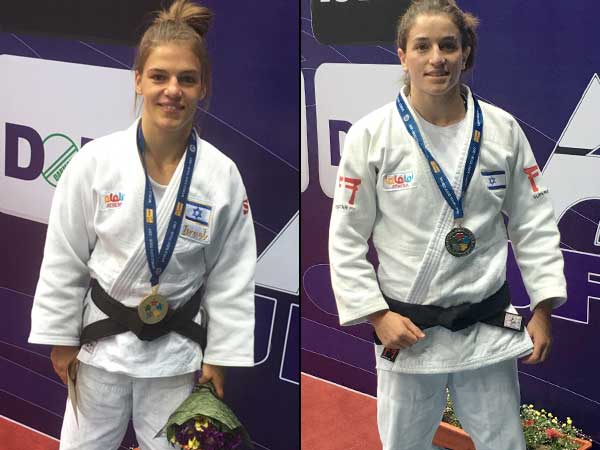 סיבה טובה לחייך. טמלקובה ונלסון לוי עם המדליות (איגוד הג'ודו)