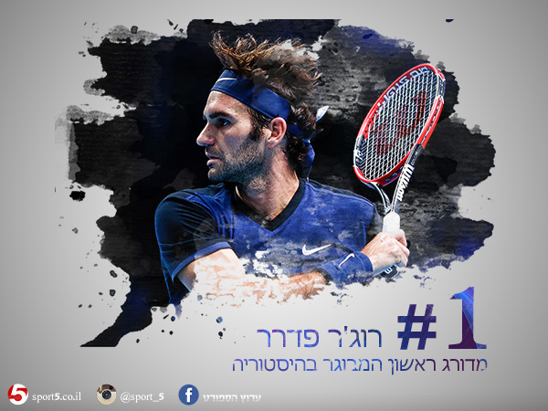 שוב במקום הראשון. רוג'ר פדרר