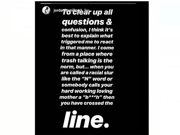 הפוסט שהעלה המילטון לחשבון האינסטגרם שלו