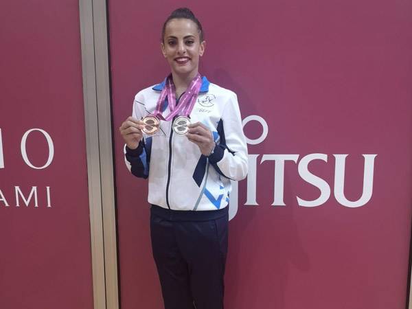 הישג אדיר נוסף. אשרם (צילום: באדיבות איגוד ההתעמלות)