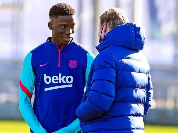 מוריבה עם קומאן. מחוייב לברצלונה (Getty)