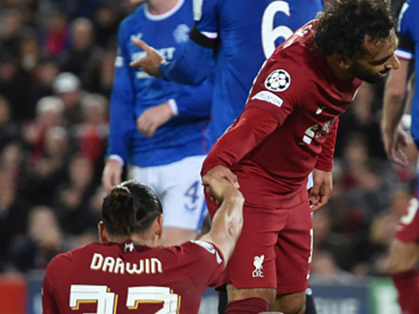 משהו לא מתחבר להם. סלאח ונונייס ( Nick Taylor/Liverpool FC/Liverpool FC via Getty)