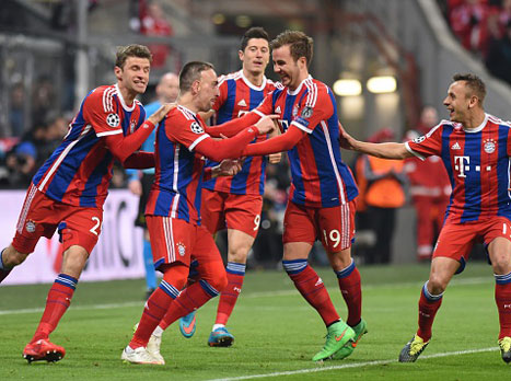 באיירן פירקה בדרך לרבע (gettyimages)