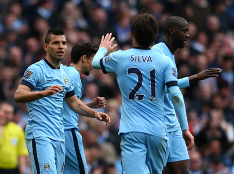 אגוארו. הראשון באנגליה להגיע ל-20 שערים (Getty)