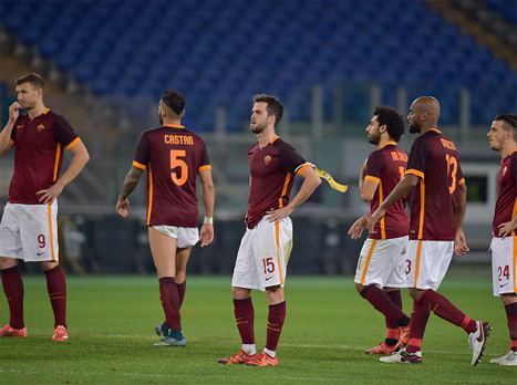 שחקני רומא בהלם (Getty)