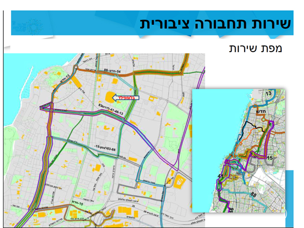 מפת התחבורה הציבורית בזמן העבודות על הרכבת הקלה