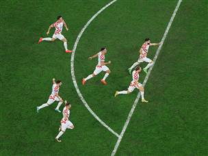 אין מגיע, יש כדורגל. קרואטיה חוגגת (Getty)