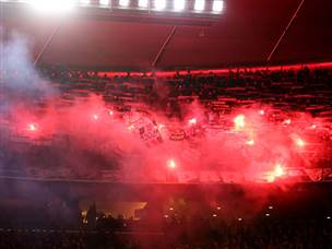 וגם האוהדים מפריז הגיעו מוכנים (Alex Grimm/Getty Images)