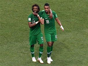 שחקני סעודיה יכלו לחגוג בסיום, למרות שגם הם לא ממשיכים לשלב הבא (getty)