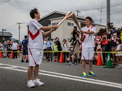 הלפיד חזר לטוקיו פעם נוספת (getty)