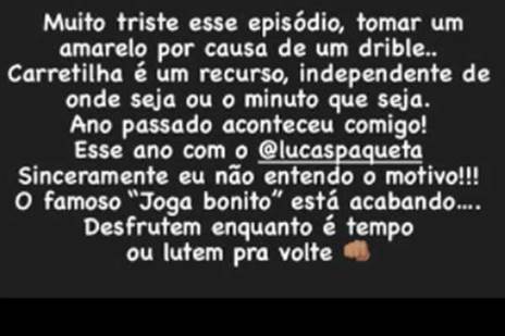 הטקסט שכתב ניימאר ברשתות (צילום מסך)