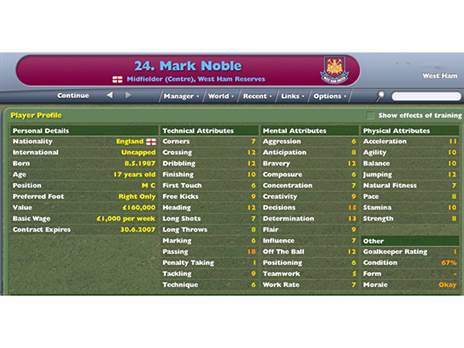 פרופיל השחקן לראשונה