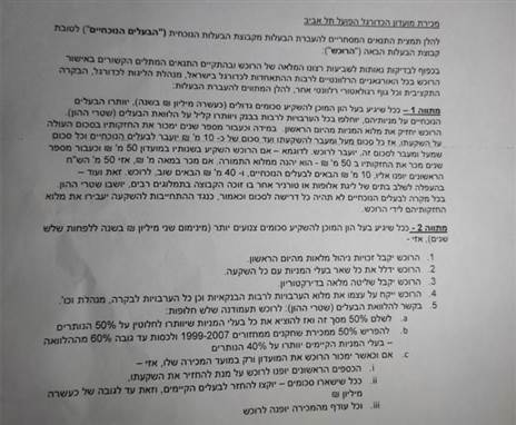 האוהדים טענו: זהו מתווה העברת הבעלות