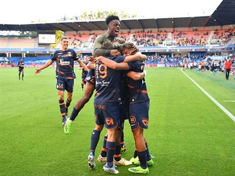 שחקני מונפלייה חוגגים (SYLVAIN THOMAS/AFP via Getty Images)